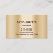 Rasenpflege Landscaping Mowing Modernes Gold Visitenkarte (Rückseite)