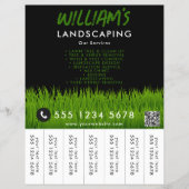 Rasenpflege: Landscaping Mowing Tear Off Strips Flyer (Vorne)