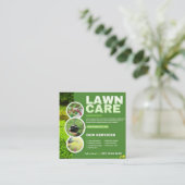 Rasenpflege Landscaping Quadratische Visitenkarte (Stehend Vorderseite)