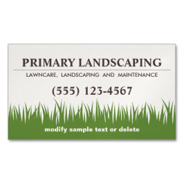 Rasenpflege Landscaping Services Grass Business Ca Magnetische Visitenkarte