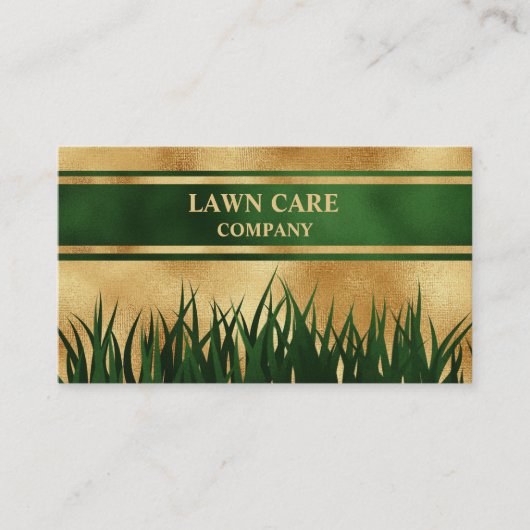 Rasenpflege Landschaft Moderner beruflicher Garten Visitenkarte (Vorderseite)