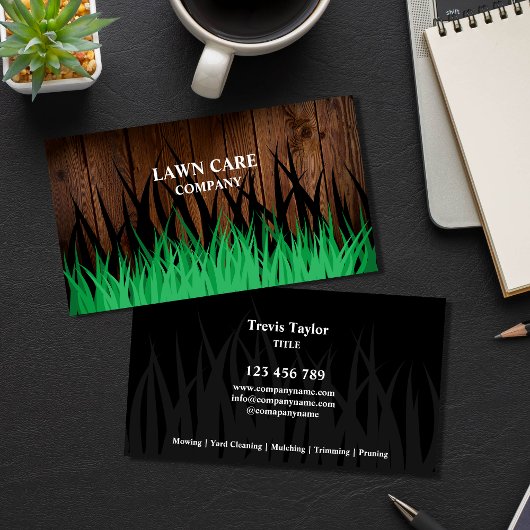 Rasenpflege Landschaft Moderner beruflicher Garten Visitenkarte