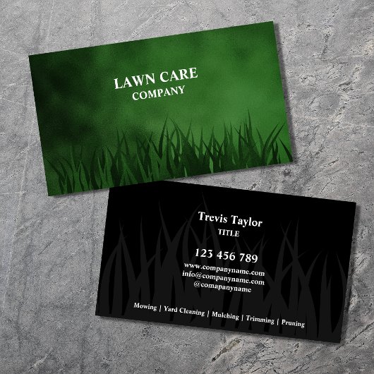 Rasenpflege Landschaft Moderner beruflicher Garten Visitenkarte