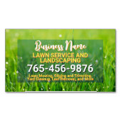 Rasenpflege, Landschaften, Baumservice, Rasenmähen Magnetische Visitenkarte (Vorderseite)