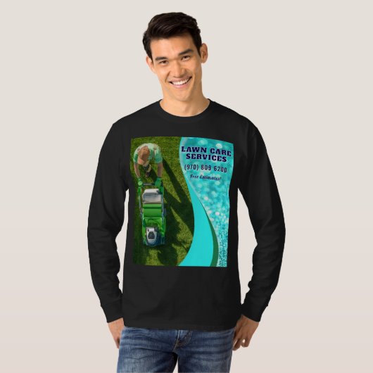 Rasenpflege Landschaften beim Mähen T-Shirt (Vorne ganz)