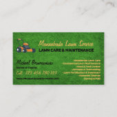 Rasenpflege Landschaften beim Mähen Visitenkarte (Vorderseite)
