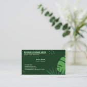 Rasenpflege Landschaften entdecken Illustrative Na Visitenkarte (Stehend Vorderseite)