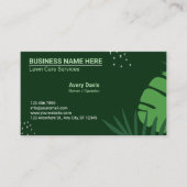 Rasenpflege Landschaften entdecken Illustrative Na Visitenkarte (Vorderseite)