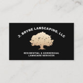Rasenpflege-Landschaften für Gold Tree-Logo-Visite Visitenkarte (Vorderseite)