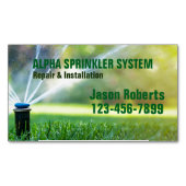 Rasenpflege Landschaften Sprinkler Reparatur Bewäs Magnetische Visitenkarte (Vorderseite)