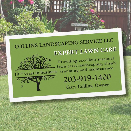 Rasenpflege Landschaften Visitenkarte