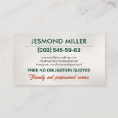 Rasenpflege - Landschaften Visitenkarte (Rückseite)