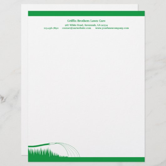 Rasenpflege Landschaftsbriefe Briefbogen (Vorne/Hinten)