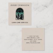 Rasenpflege Landschaftsgärten Kunst, Dichtung und  Quadratische Visitenkarte (Vorne/Hinten)