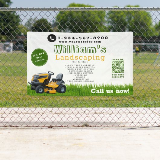 Rasenpflege Landschaftsgärtnerdienste Moderne Banner (Insitu)