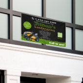 Rasenpflege Landschaftsgärtnerdienste Schwarz Banner (Äußeres Gebäude)