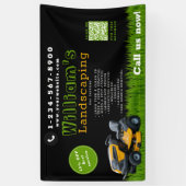 Rasenpflege Landschaftsgärtnerdienste Schwarz Banner (Vertikal)