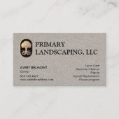 Rasenpflege Landschaftsgärtnerei mit Wurzeln Visitenkarte (Vorderseite)