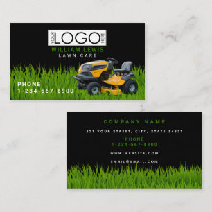 Rasenpflege-Landschaftsgras-Mowing-Logo Visitenkarte