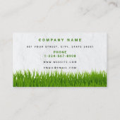 Rasenpflege-Landschaftsgras-Mowing-Logo Visitenkarte (Rückseite)