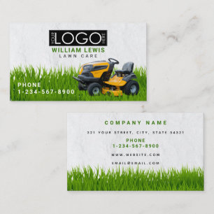 Rasenpflege-Landschaftsgras-Mowing-Logo Visitenkarte