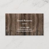 Rasenpflege & Landschaftsschutz Gras & Holz Visitenkarte (Rückseite)