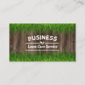 Rasenpflege & Landschaftsschutz Gras & Holz Visitenkarte (Vorderseite)