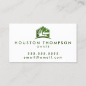 Rasenpflege-Logo Moderne Berufliche Landschaften Visitenkarte (Rückseite)