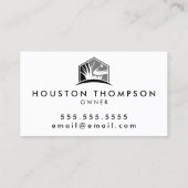 Rasenpflege-Logo Moderne Berufliche Landschaften Visitenkarte (Rückseite)