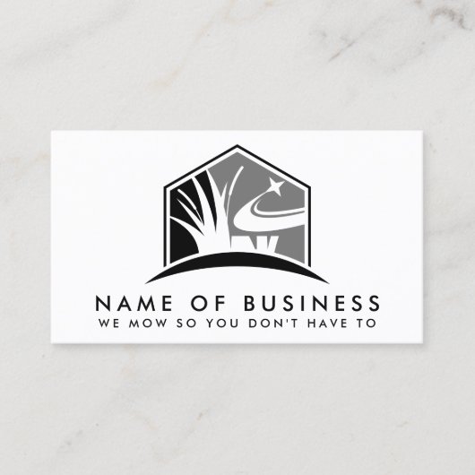 Rasenpflege-Logo Moderne Berufliche Landschaften Visitenkarte (Vorderseite)