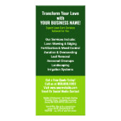 Rasenpflege - Mähen, Bewässerung, Verbrennung Werbekarte (Hinten)