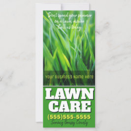 Rasenpflege. Maßgeschneiderte Werbeaktion