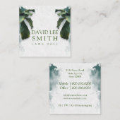 Rasenpflege oder Landschaften Quadratische Visitenkarte (Vorne/Hinten)