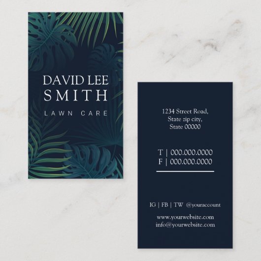 Rasenpflege oder Landschaften Visitenkarte (Vorne/Hinten)