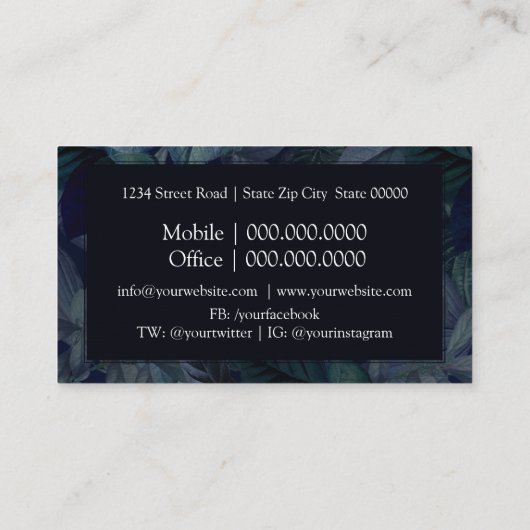 Rasenpflege oder Landschaften Visitenkarte (Rückseite)