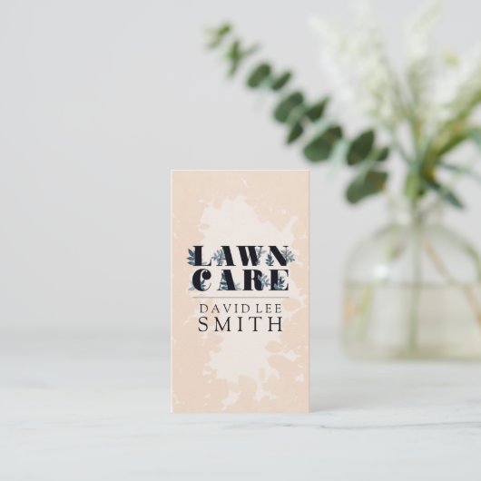Rasenpflege oder Landschaften Visitenkarte (Stehend Vorderseite)