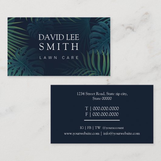 Rasenpflege oder Landschaften Visitenkarte (Vorne/Hinten)