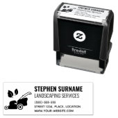 Rasenpflege oder Landschaftsschutz mit Symbol für  Permastempel (Beispiel)