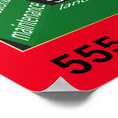 Rasenpflege Phantastischer neuer geometrischer Cub Poster (Ecke)