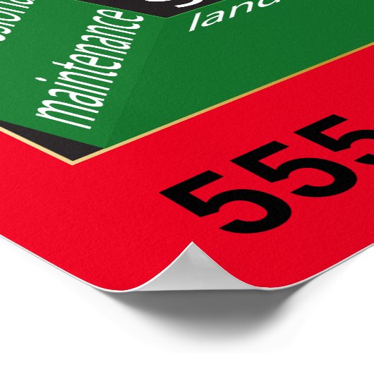 Rasenpflege Phantastischer neuer geometrischer Cub Poster (Ecke)