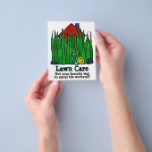 Rasenpflege. Rasenmähen Landschaftsgärtner. Förder Flyer (Gruppe)