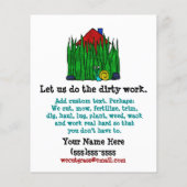 Rasenpflege. Rasenmähen Landschaftsgärtner. Förder Flyer (Hinten)