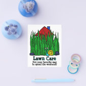 Rasenpflege. Rasenmähen Landschaftsgärtner. Förder Flyer (Einzeln)