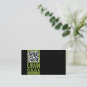 Rasenpflege Service Grass Letting Simple Black Visitenkarte (Stehend Vorderseite)