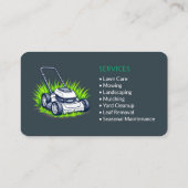 Rasenpflege-Service Visitenkarte (Rückseite)