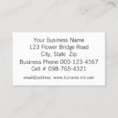 Rasenpflege Sonnenblumen und Foto Visitenkarte (Rückseite)