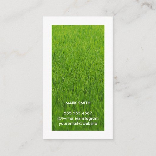 Rasenpflege | Treppendienst Visitenkarte (Rückseite)