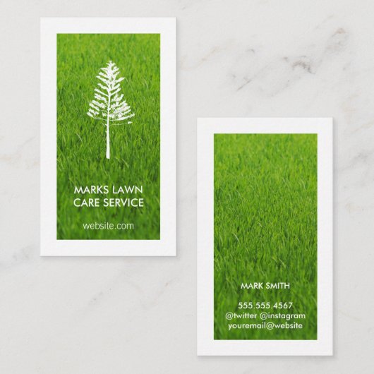 Rasenpflege | Treppendienst Visitenkarte (Vorne/Hinten)