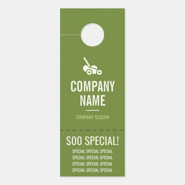 Rasenpflege Tür Hanger Türanhänger (Vorderseite)