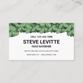 Rasenpflege und Berufliche Foliendruck Visitenkarte (Rückseite)